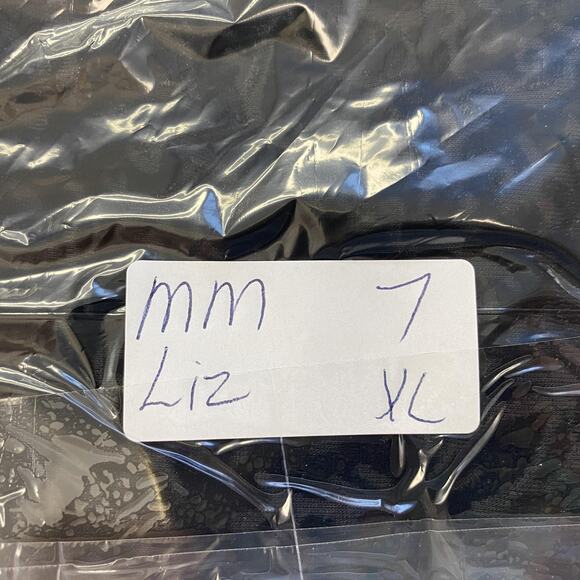 Liz Claiborne Top Womens XL Black Sheer Velvet Burnout Mock Neck Vtg Y2K 90s - Picture 9 of 9